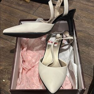 Elegant Black and Cream Women's Heels